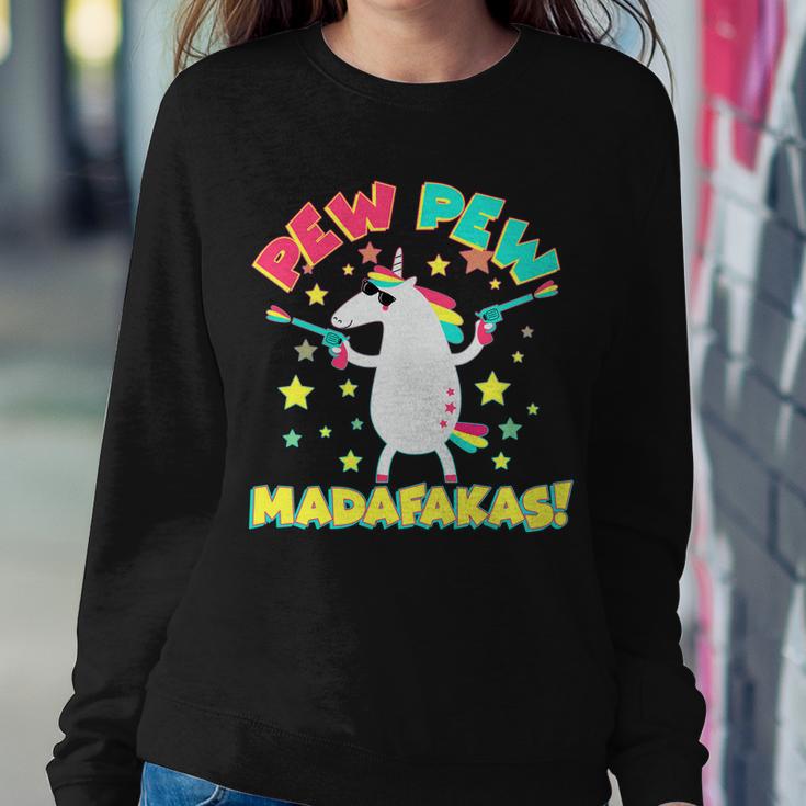 Funny Pew Pew Madafakas Unicorn Sweatshirt Gifts for Her