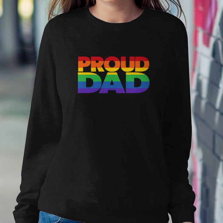 Funny Proud Dad Lgbt Gift Gay Pride Month Rainbow Flag Sweatshirt Gifts for Her