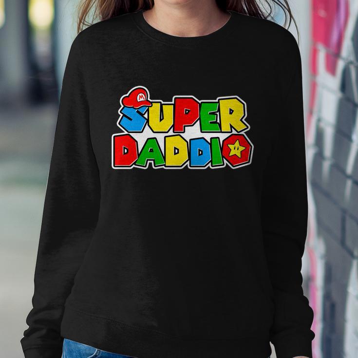 Funny Super Daddio Fathers Day Gamer Tshirt Sweatshirt Gifts for Her