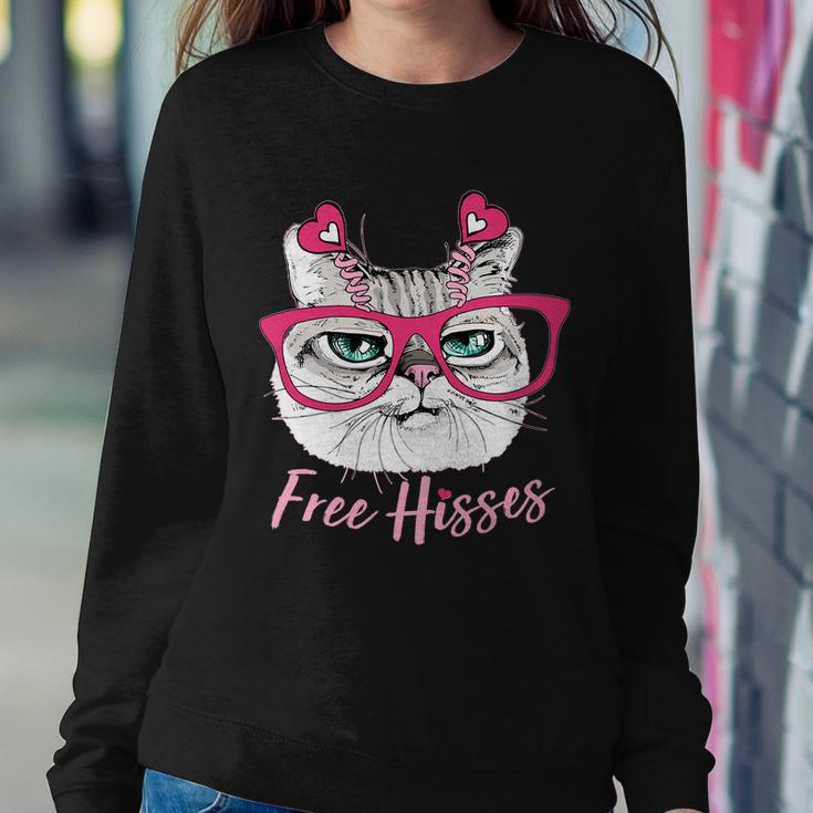 Funny Valentine Cat Free Hisses Sweatshirt Gifts for Her