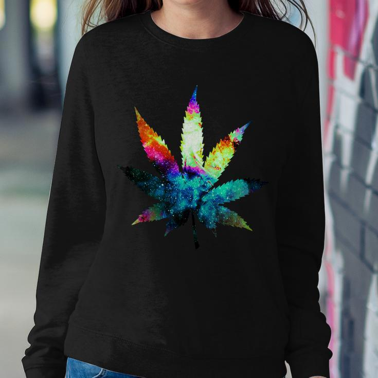 Galaxy Kush In Space Weed Sweatshirt Gifts for Her