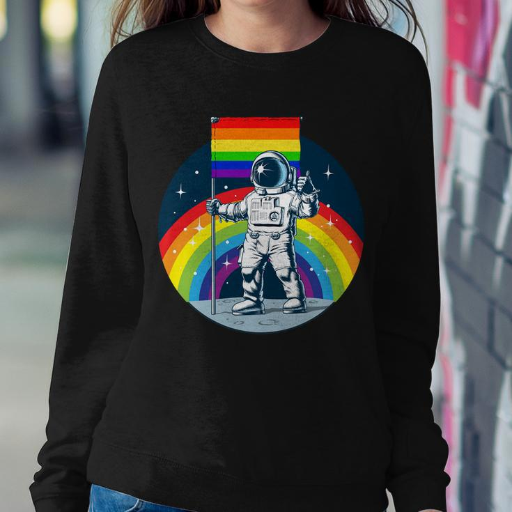 Gay Pride Astronaut Lgbt Moon Landing Sweatshirt Gifts for Her