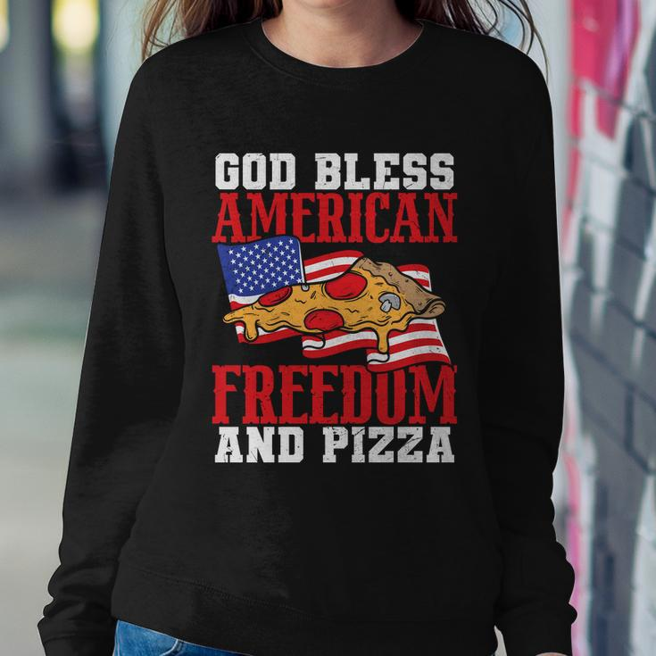 God Bless American Freedom And Pizza Plus Size Shirt For Men Women And Family Sweatshirt Gifts for Her