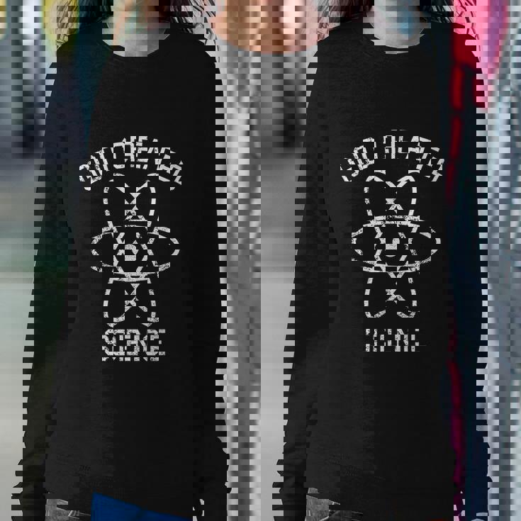 God Created Science Atom Intelligent Design Creation Graphic Design Printed Casual Daily Basic Sweatshirt Gifts for Her