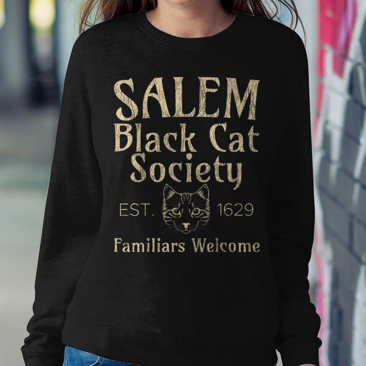 Halloween Salem Black Cat Society Familiars Welcome Sweatshirt Gifts for Her