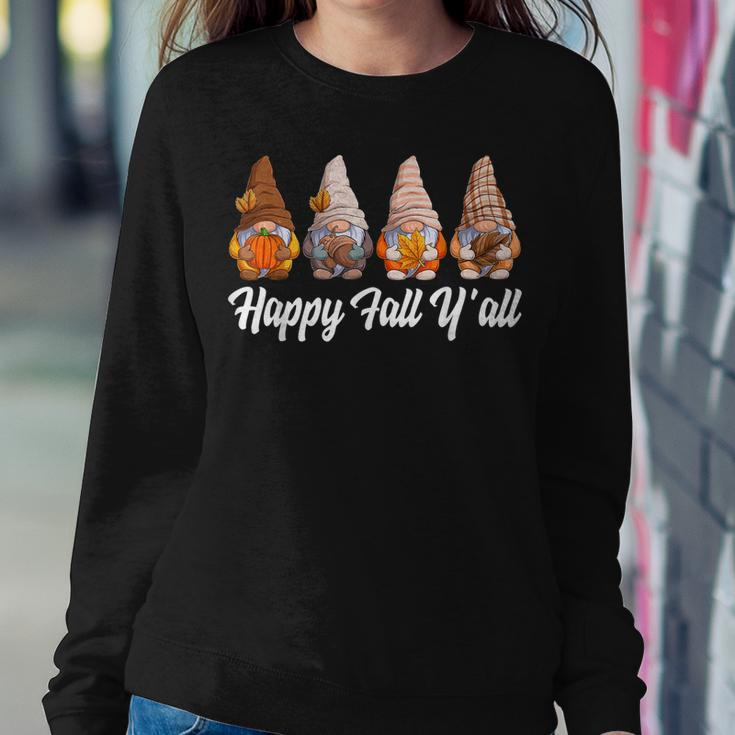 Happy Fall Yall Gnome Pumpkin Funny Autumn Gnomes Sweatshirt Gifts for Her