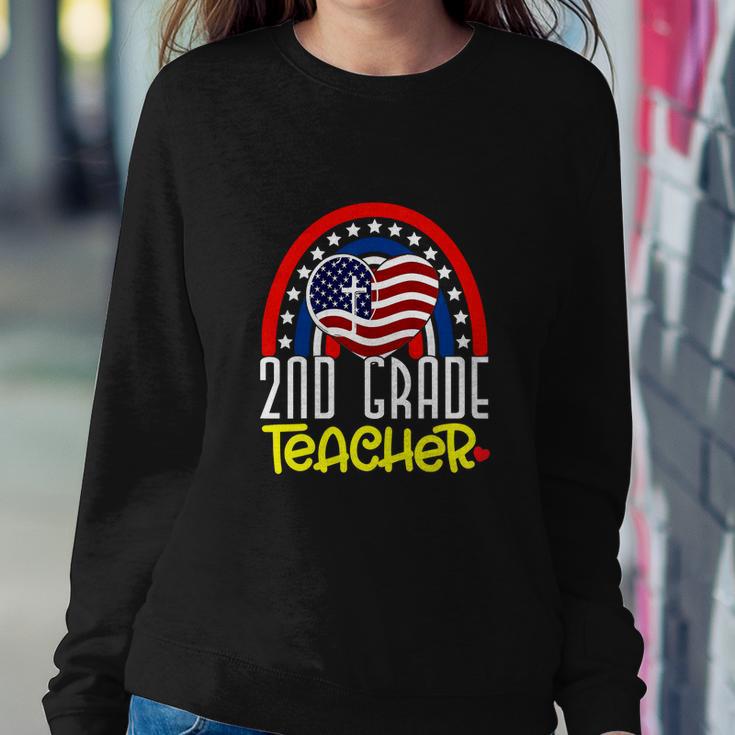 Heart Rainbow American Flag 4Th Of July Sweatshirt Gifts for Her