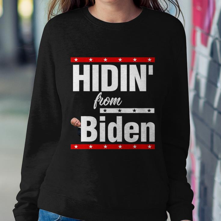 Hidin From Biden Shirt Creepy Joe Trump Campaign Gift Sweatshirt Gifts for Her