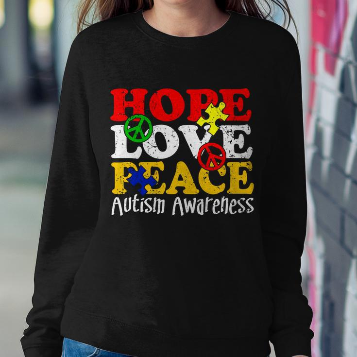 Hope Love Peace Autism Sweatshirt Gifts for Her