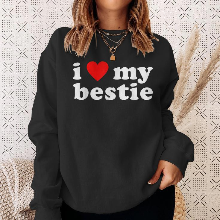 I Love My Bestie Best Friend Bff Cute Matching Friends Heart Men Women Sweatshirt Graphic Print Unisex Gifts for Her