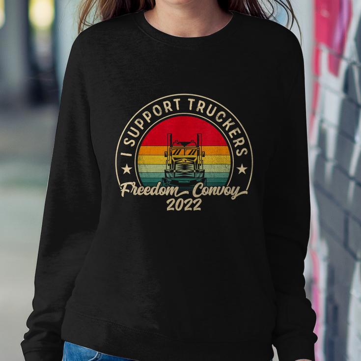 I Support Truckers Canada Usa Freedom Convoy Sweatshirt Gifts for Her