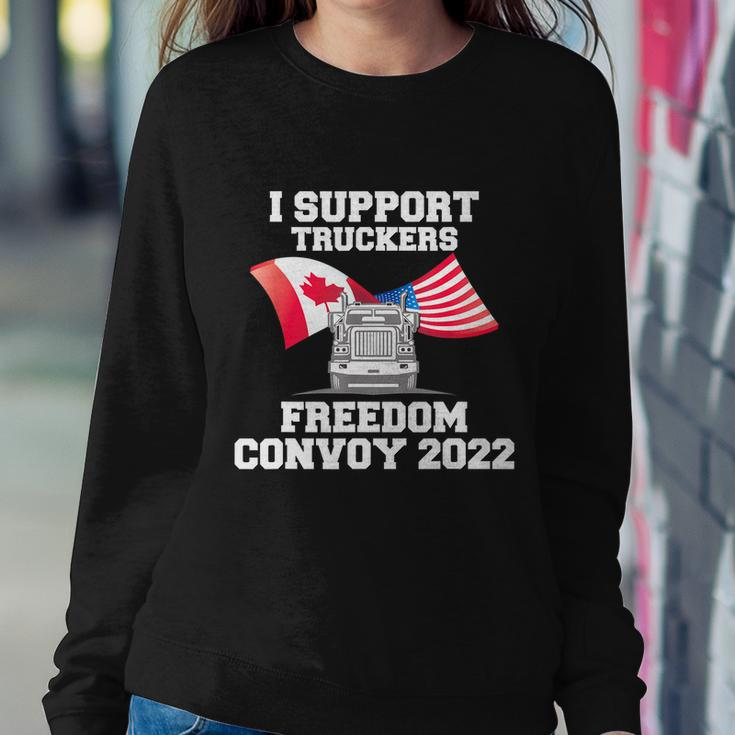 I Support Truckers Freedom Convoy V3 Sweatshirt Gifts for Her