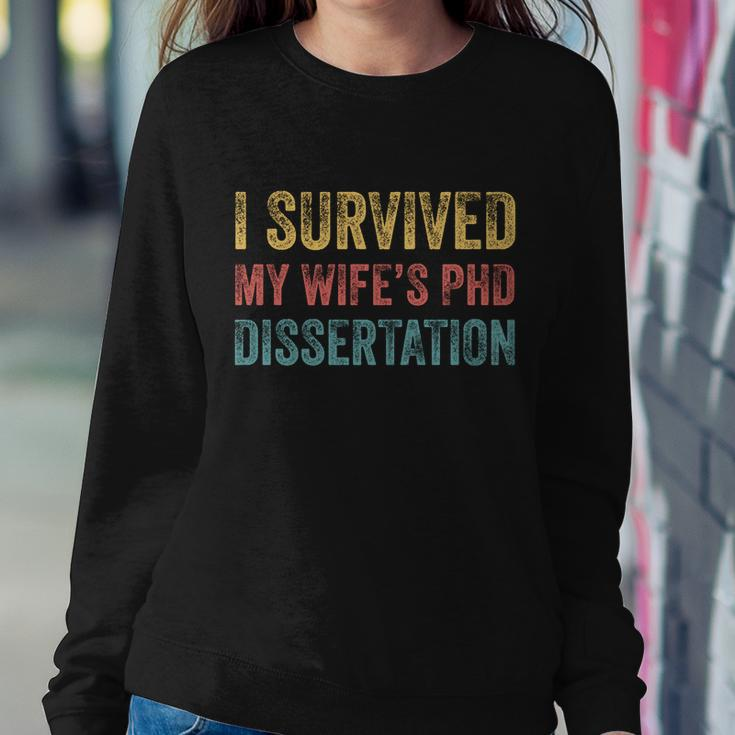 I Survived My Wifes Phd Dissertation For Husband Sweatshirt Gifts for Her