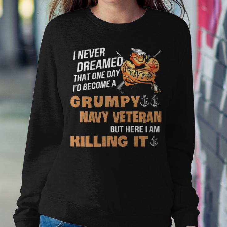 Id Become A Grumpy Navy Vet Sweatshirt Gifts for Her
