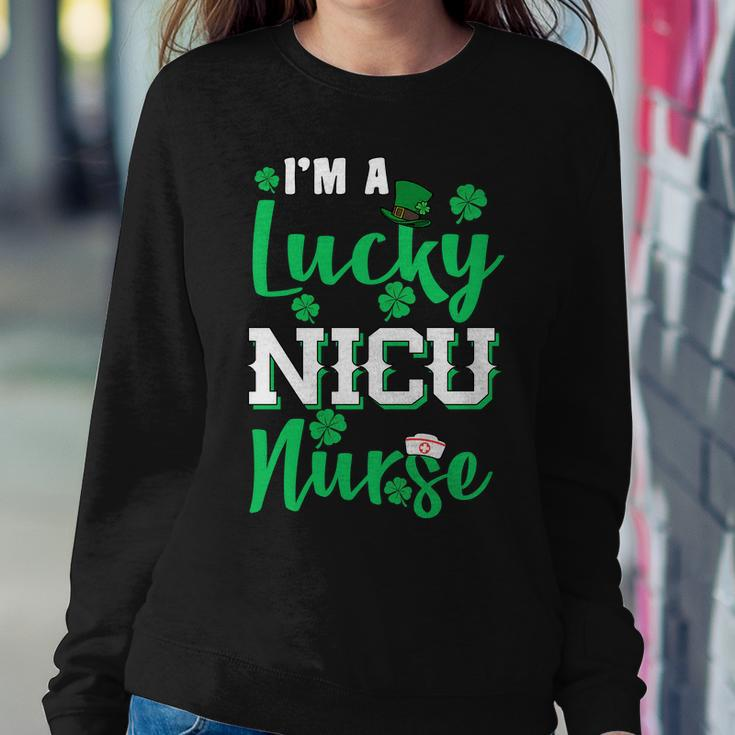 Im A Lucky Nicu Nurse St Patricks Day Graphic Design Printed Casual Daily Basic Sweatshirt Gifts for Her