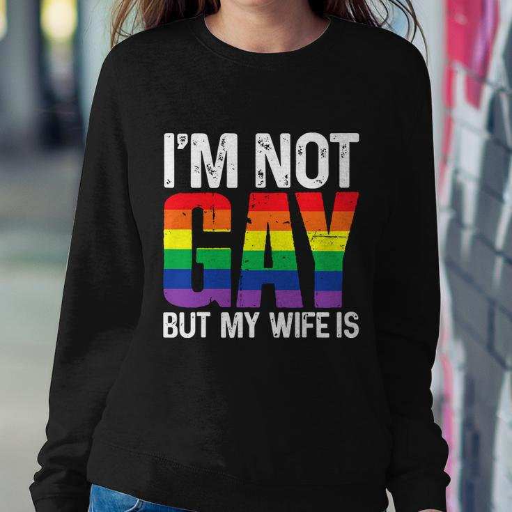 Im Not Gay But My Boyfriend Is Funny Gay Couple Gay Pride Sweatshirt Gifts for Her