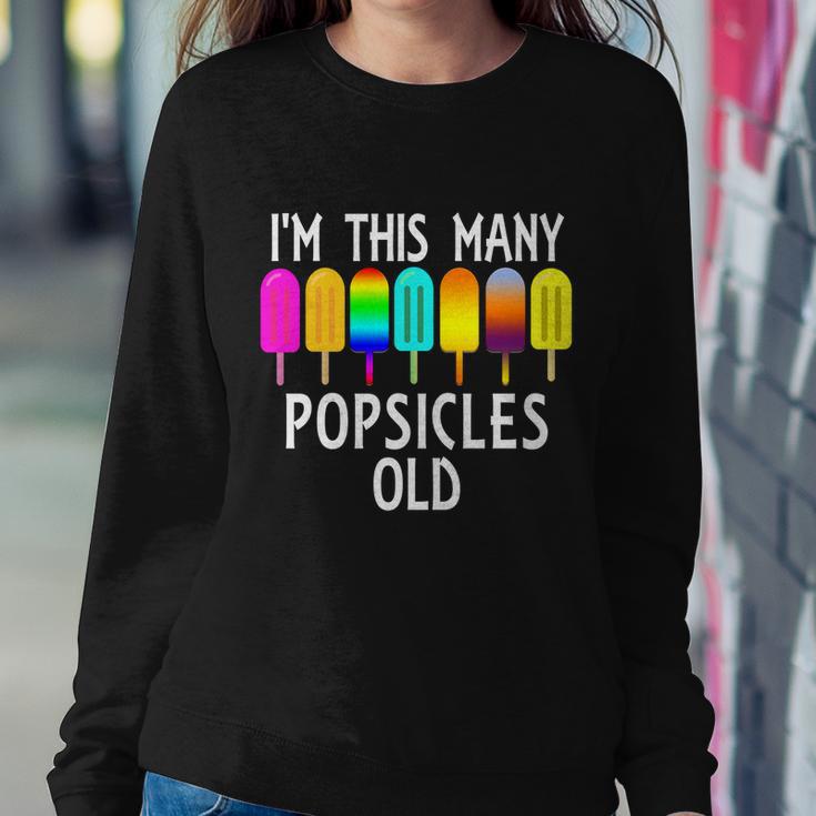 Im This Many Popsicles Old Funny 7Th Birthday Popsicle Cute Gift Sweatshirt Gifts for Her