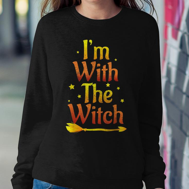 Im With The Witch Halloween Couple Matching Costume Sweatshirt Gifts for Her