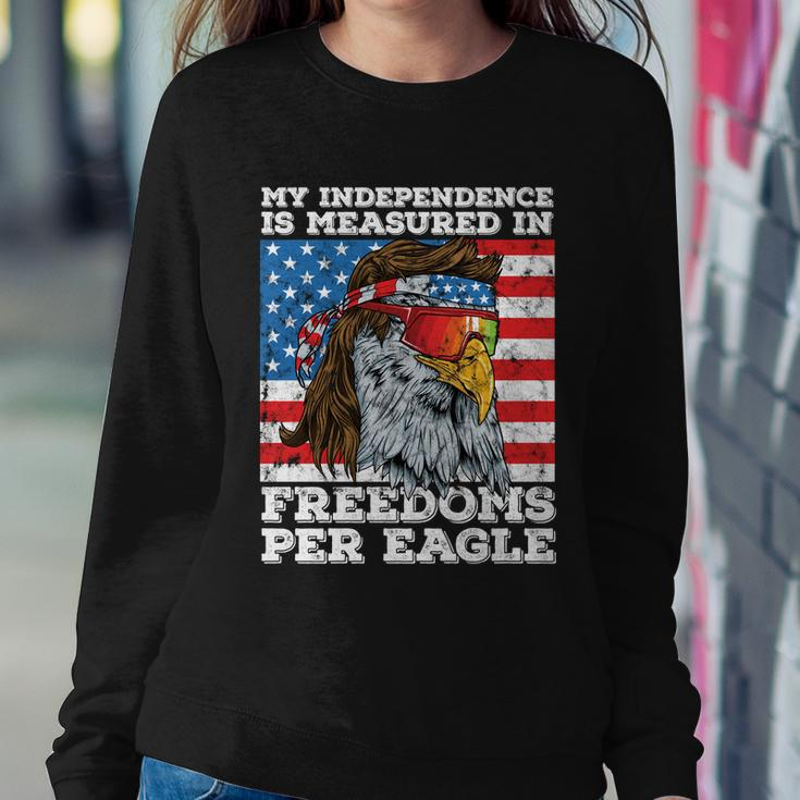 Independence Measured In Freedoms Per Eagle Usa 4Th Of July Cute Gift Sweatshirt Gifts for Her