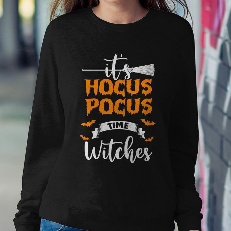 It Hocus Pocus Time Witches Halloween Quote Sweatshirt Gifts for Her