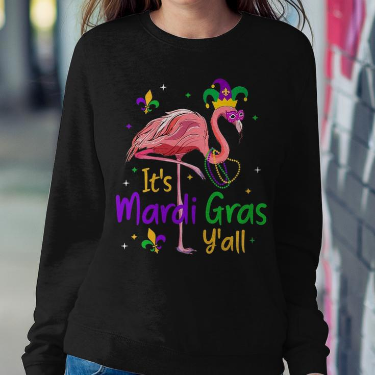 It S Mardi Gras Y All Funny Flamingo Mardi Gras Sweatshirt Gifts for Her