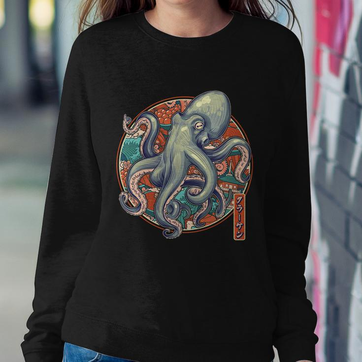 Japanese Kracken Octopus Monster Sweatshirt Gifts for Her