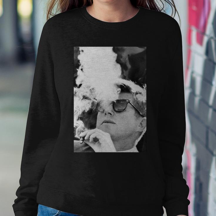Jfk Smoking With Shades John F Kennedy President Tshirt Sweatshirt Gifts for Her