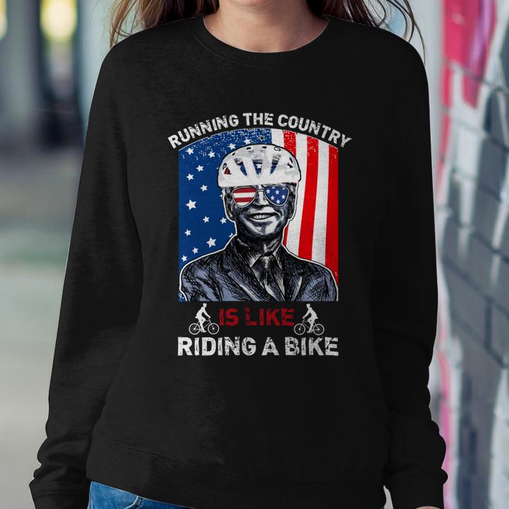 Joe Biden Falling Off His Bicycle Funny Biden Falls Off Bike V7 Sweatshirt Gifts for Her