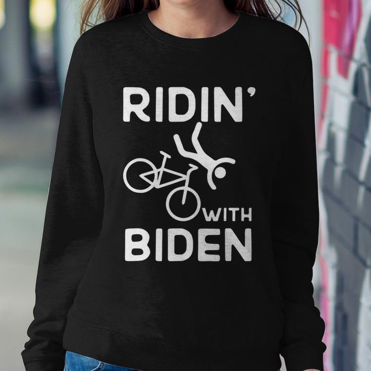 Joe Biden Falling With Biden Funny Ridin With Biden Sweatshirt Gifts for Her