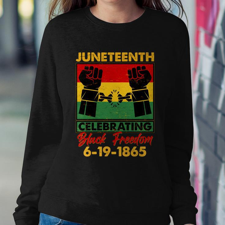 Juneteenth Celebrating Black Freedom 6-19-1865 Breaking The Chains Sweatshirt Gifts for Her