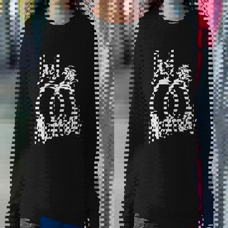 Just Married Ring Logo Sweatshirt Gifts for Her