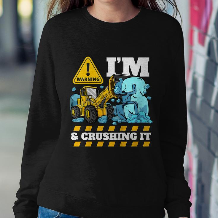 Kids Construction Truck 3Rd Birthday Boy 3 Bulldozer Digger Meaningful Gift Sweatshirt Gifts for Her