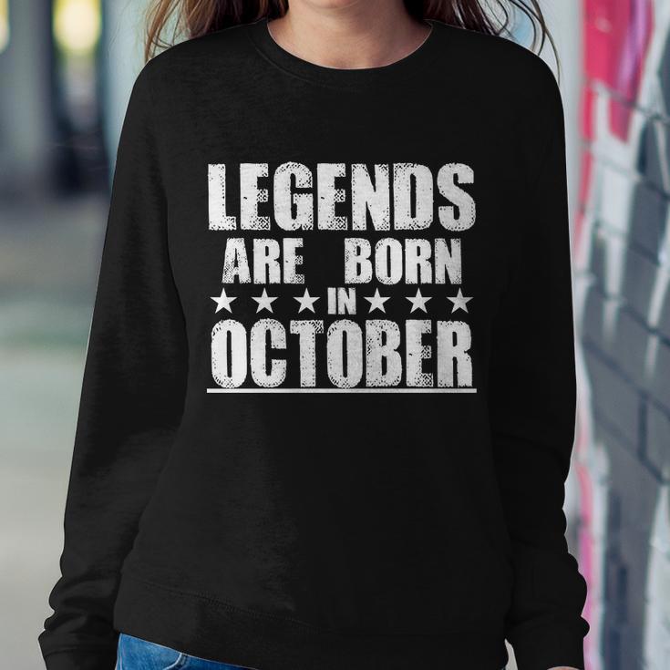 Legends Are Born In October Birthday Sweatshirt Gifts for Her