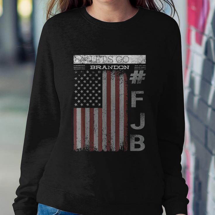 Lets Go Brandon Fjb Funny Meme Us Flag Tshirt Sweatshirt Gifts for Her