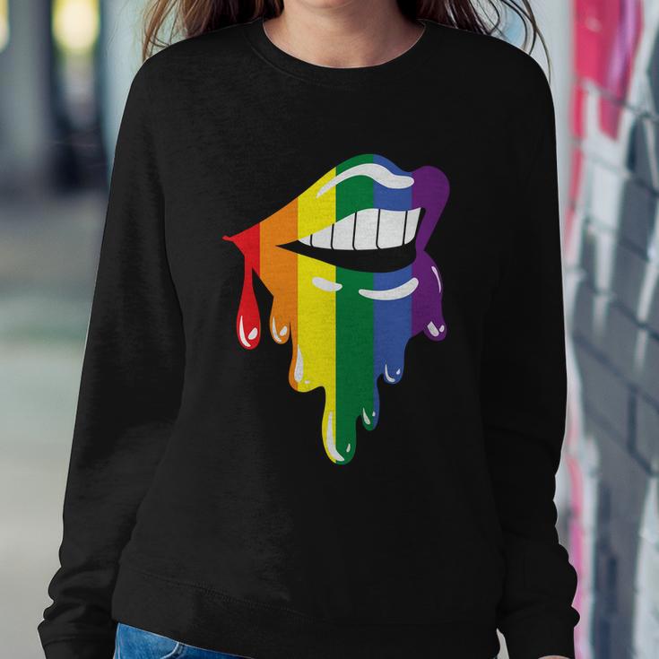 Lips Lgbt Gay Pride Lesbian Bisexual Ally Quote Sweatshirt Gifts for Her