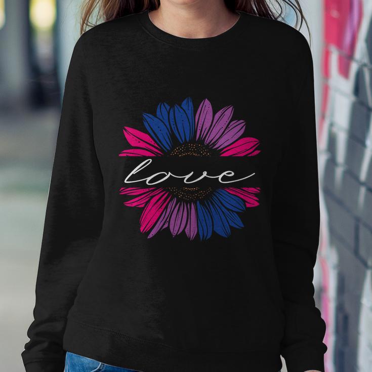 Love Sunflower Floral Lgbt Bisexual Pride Month Sweatshirt Gifts for Her