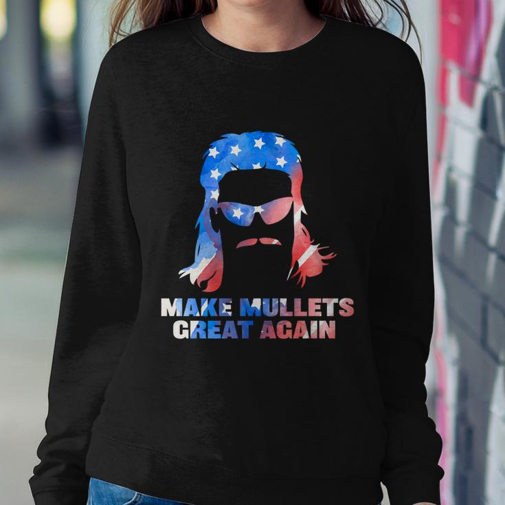 Make Mullets Great Again Funny 2020 Election American Flag Meaningful Gift Sweatshirt Gifts for Her