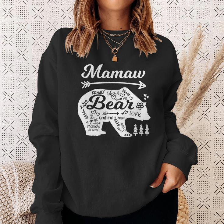Mamaw Bear Words Of Love With Doodle Graphics Grandma Gifts Men Women Sweatshirt Graphic Print Unisex Gifts for Her