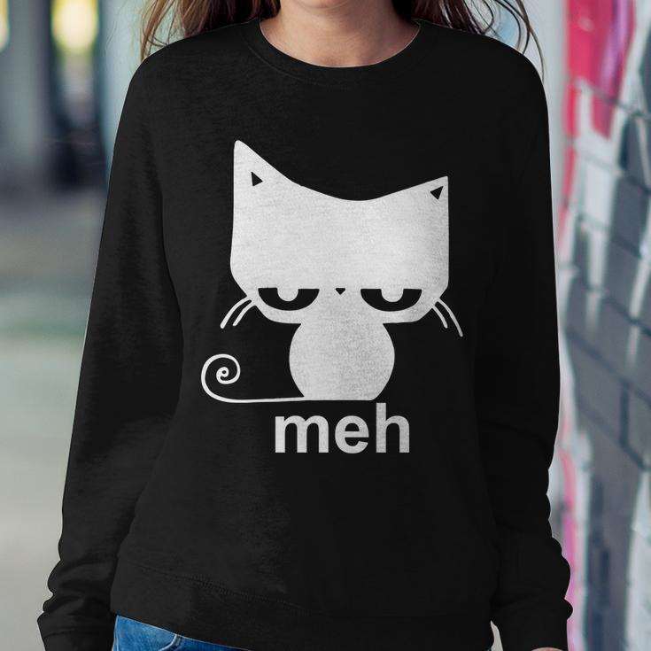 Meh Cat Funny Meme Sweatshirt Gifts for Her