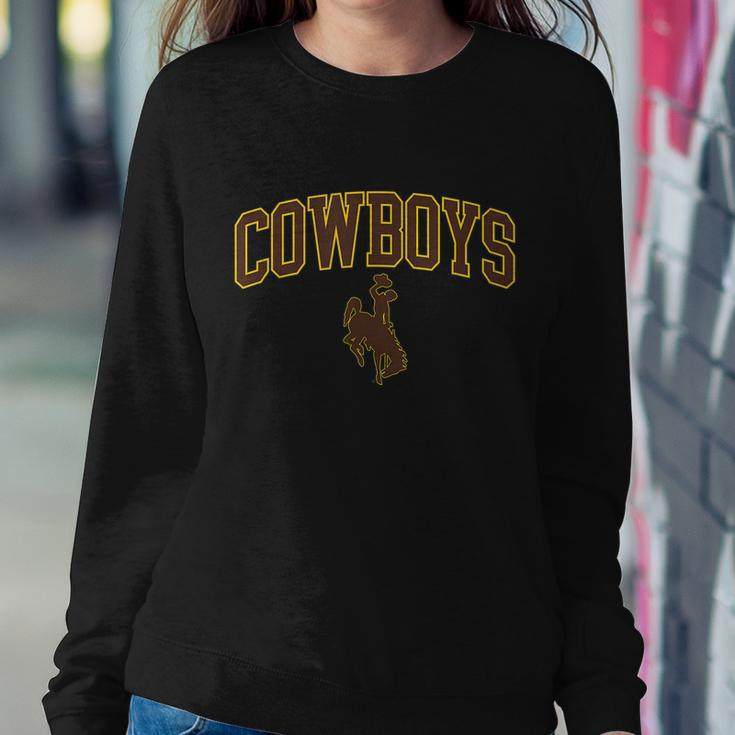 Mens Wyoming Cowboys Apparel Cowboys Arch & Logo Sweatshirt Gifts for Her