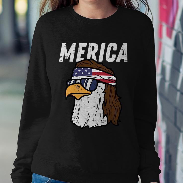 Merica Bald Eagle Mullet Sunglasses Fourth July 4Th Patriot Cool Gift V2 Sweatshirt Gifts for Her