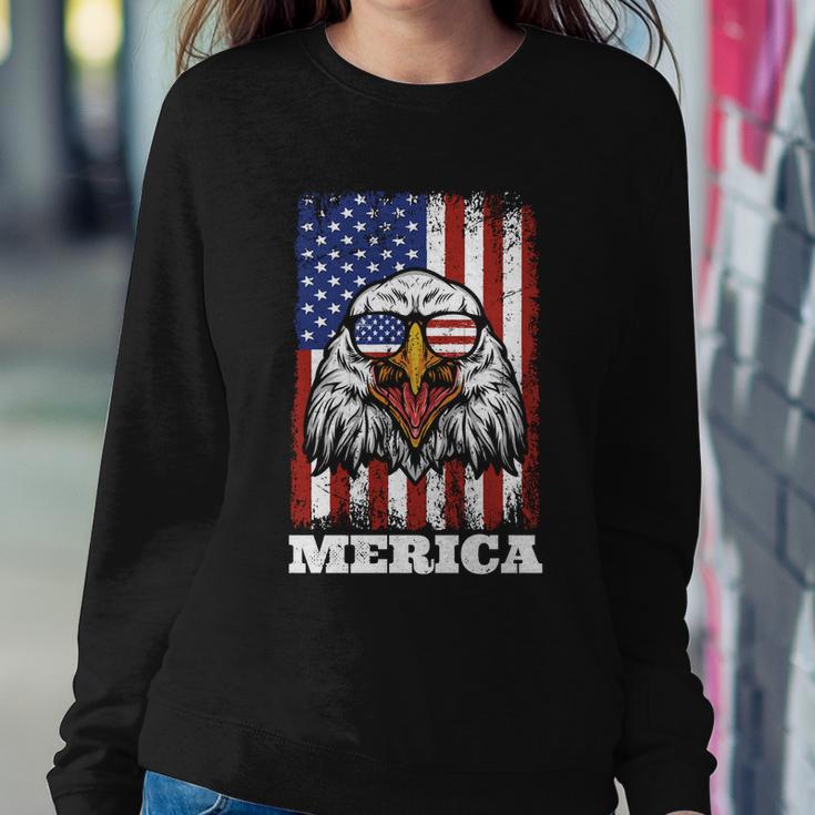 Merica Eagle Mullet 4Th Of July American Flag Stars Stripes Gift Sweatshirt Gifts for Her