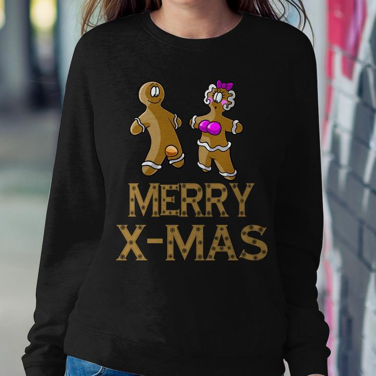 Merry X-Mas Funny Gingerbread Couple Tshirt Sweatshirt Gifts for Her