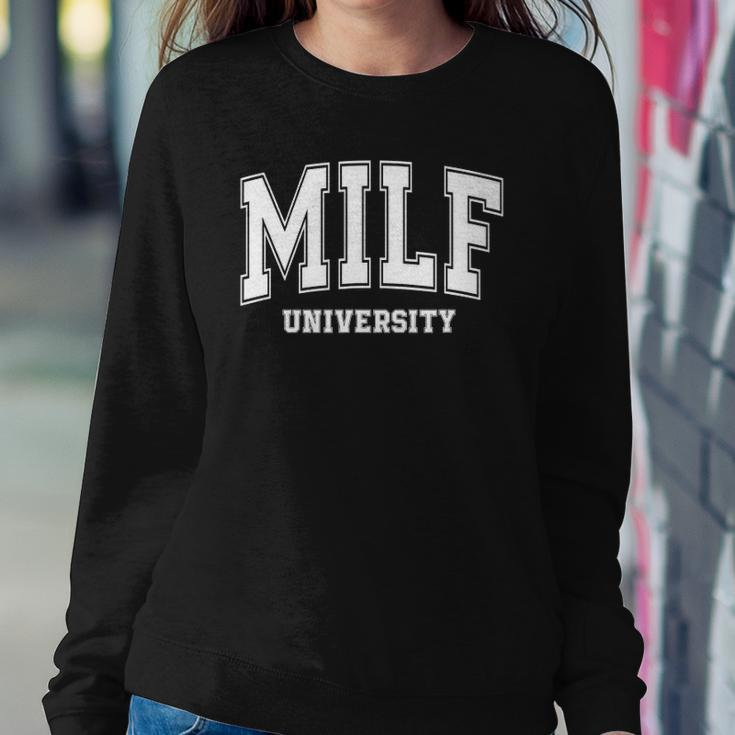 Milf University Vintage Funny Saying Sarcastic Sexy Mom Milf Sweatshirt Gifts for Her