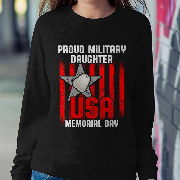 Military Daughter Freedom Memorial Day Funny Gift Sweatshirt Gifts for Her
