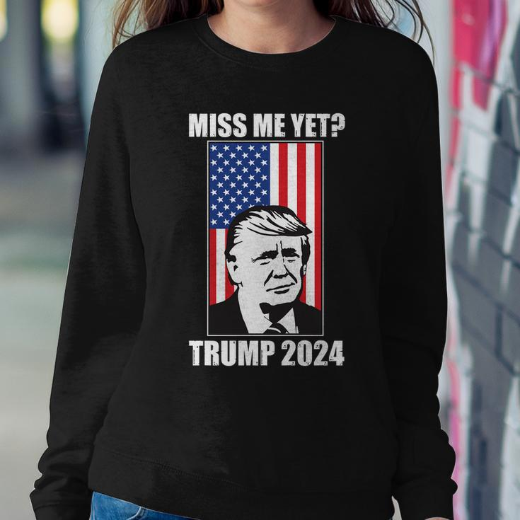 Miss Me Yet Trump 2024 Usa American Flag Tshirt Sweatshirt Gifts for Her