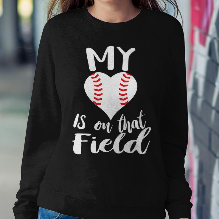 My Love Is On The Field Baseball Sweatshirt Gifts for Her