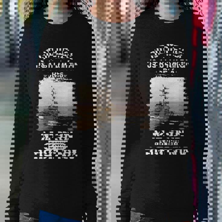 My Son Is On Uss Paul Hamilton Ddg Sweatshirt Gifts for Her