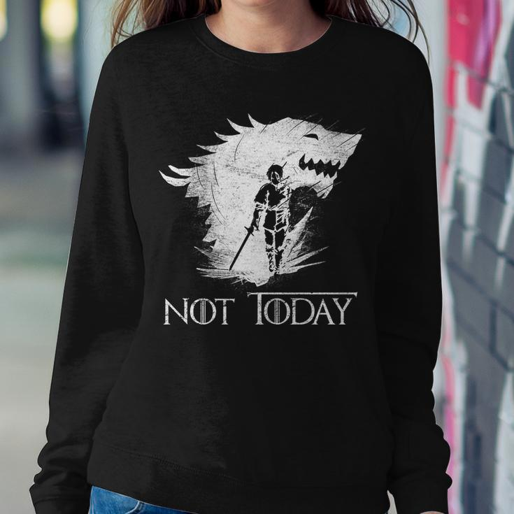 Not Today Arya Wolf Tshirt Sweatshirt Gifts for Her