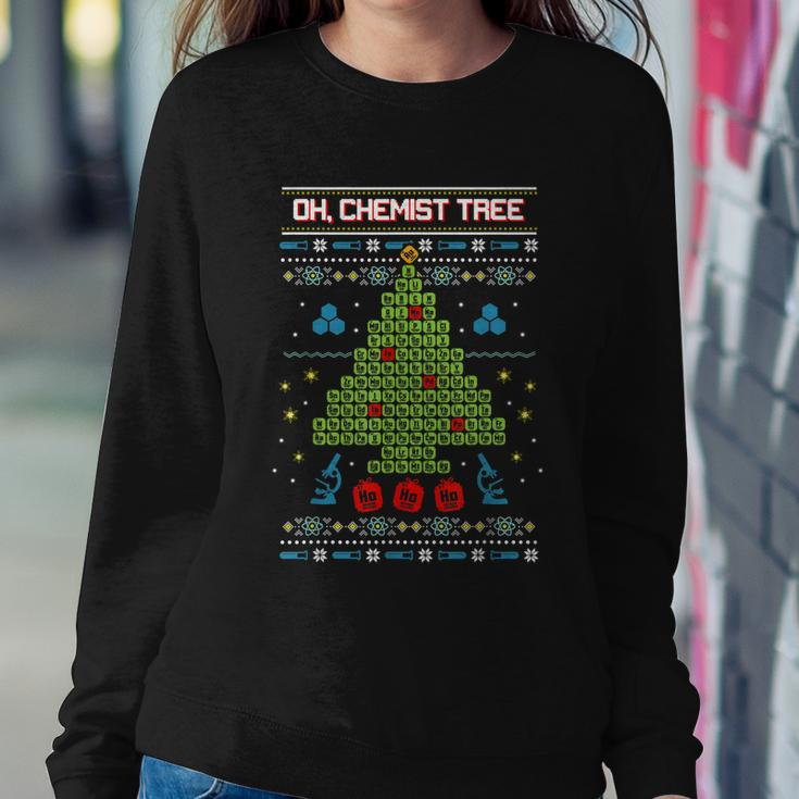 Oh Chemist Tree Chemistry Tree Christmas Science Sweatshirt Gifts for Her
